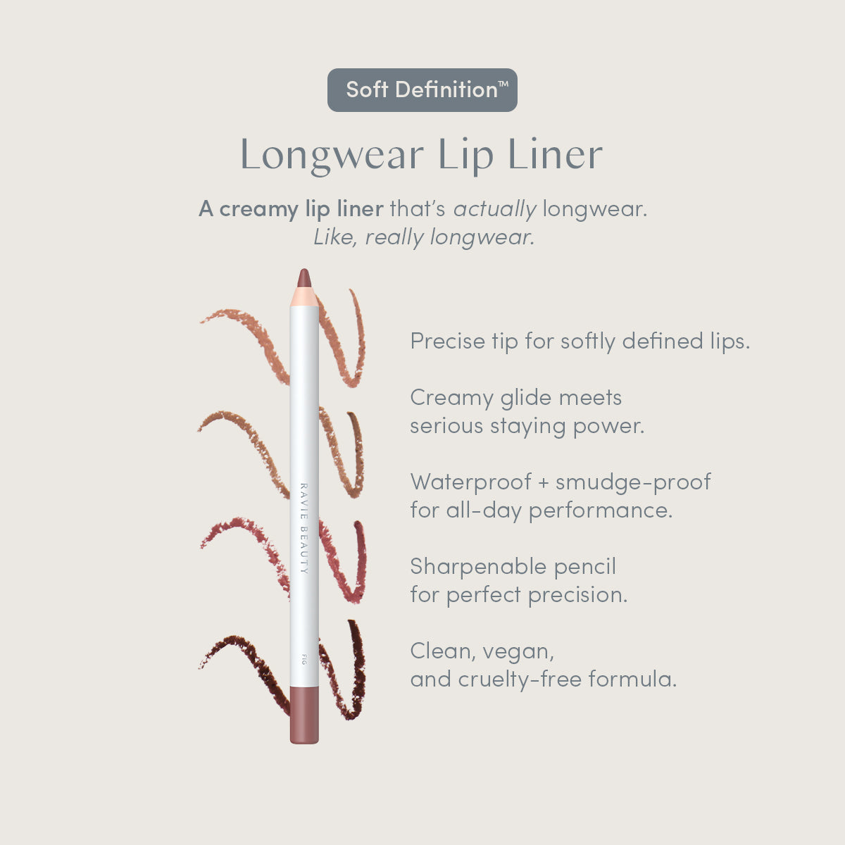 Ravie Beauty Soft Definition™ Longwear Lip Liner in Fig