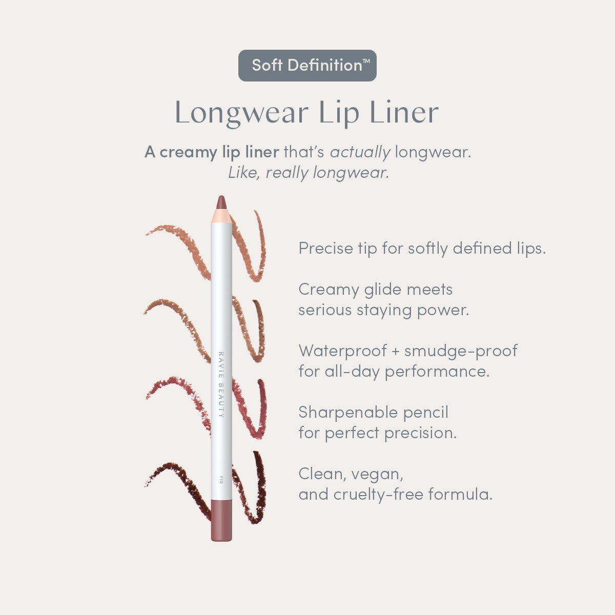 Ravie Beauty Soft Definition™ Longwear Lip Liner in Fig