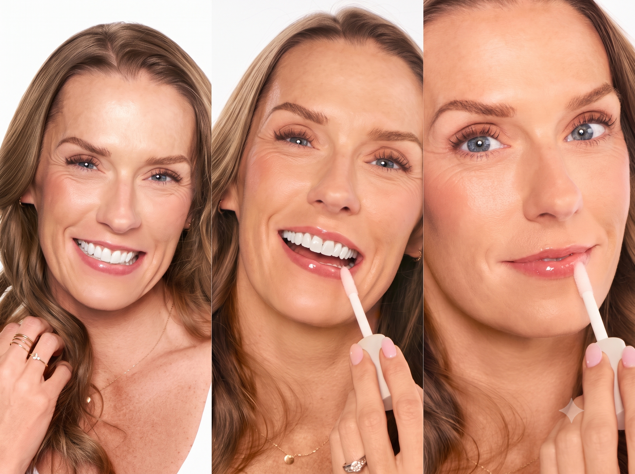 Ravie Beauty Lip Renewal Treatment Oil tube with doe-foot wand applicator resting beside it, tinted in shade Silk, soft natural light, cream surface
