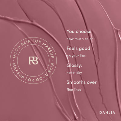 You choose how much color. Feels good on your lips. Glossy, not sticky. Smooths over fine lines. Ravie Beauty Effortless Lips™ Sheer-Buildable Lip Color in Dahlia 