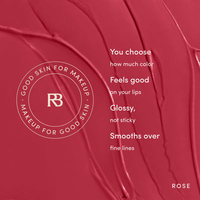 You choose how much color. Feels good on your lips. Glossy, not sticky. Smooths over fine lines. Ravie Beauty Effortless Lips™ Sheer-Buildable Lip Color in Rose 