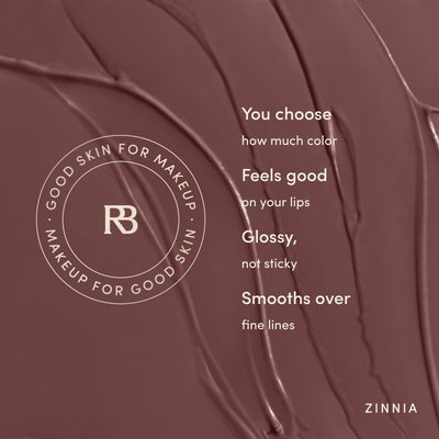 You choose how much color. Feels good on your lips. Glossy, not sticky. Smooths over fine lines. Ravie Beauty Effortless Lips™ Sheer-Buildable Lip Color in Zinnia 