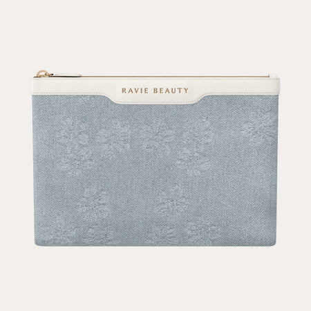 Floral Denim™ Clutch Bag