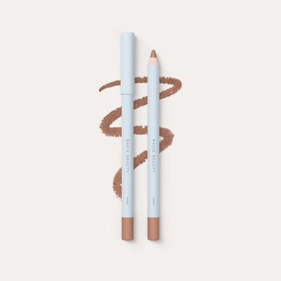 Two pencils and a swatch. Ravie Beauty Soft Definition™ Longwear Lip Liner in Honey 