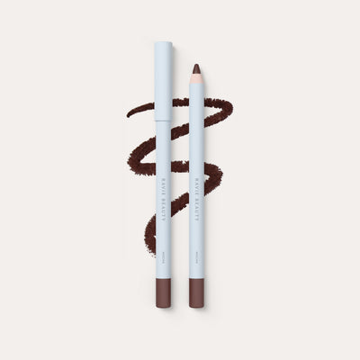 Two pencils and a swatch. Ravie Beauty Soft Definition™ Longwear Lip Liner in Mocha 