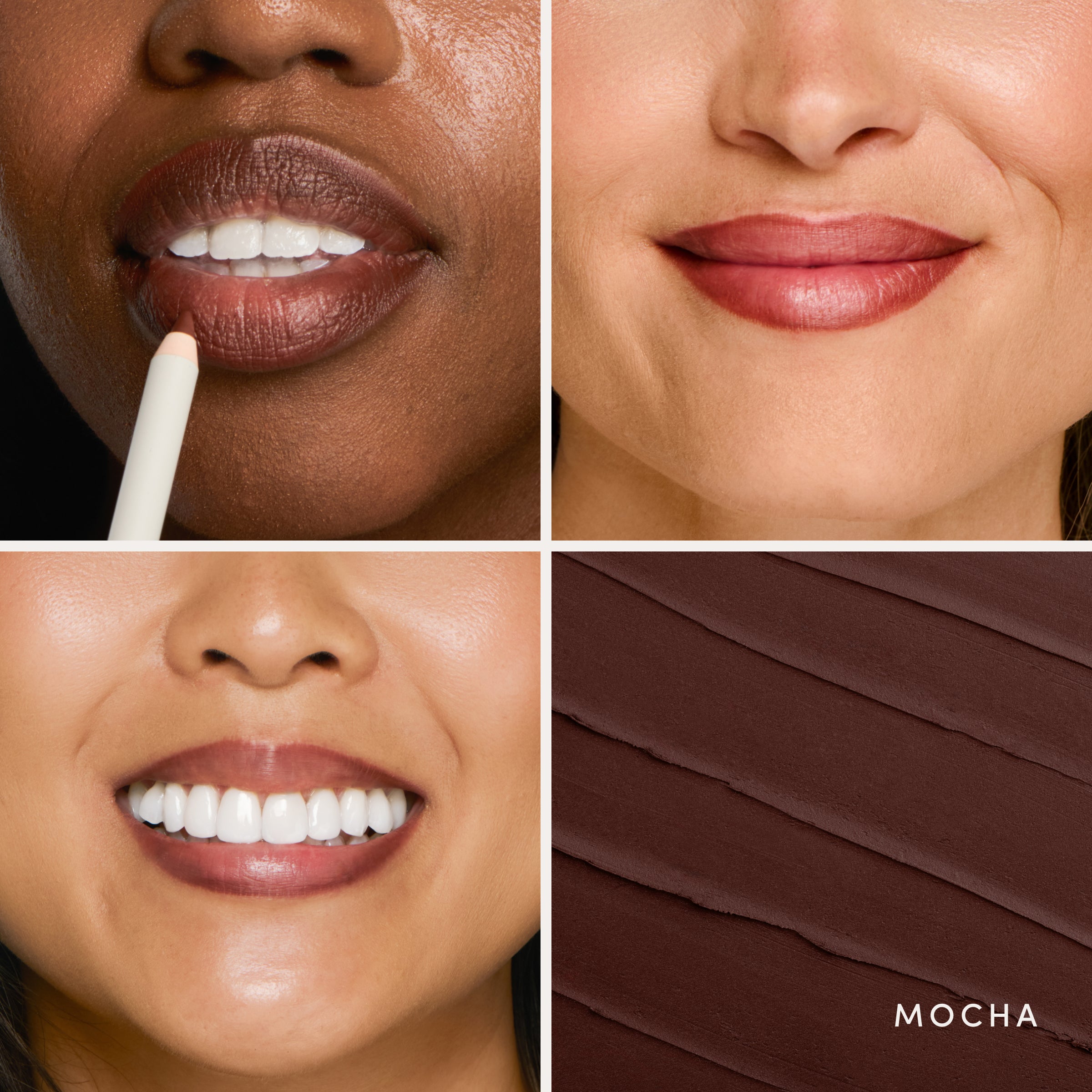 Soft Definition™ Longwear Lip Liner in Mocha, worn