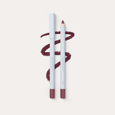 Two pencils and a swatch. Ravie Beauty Soft Definition™ Longwear Lip Liner in Plum 