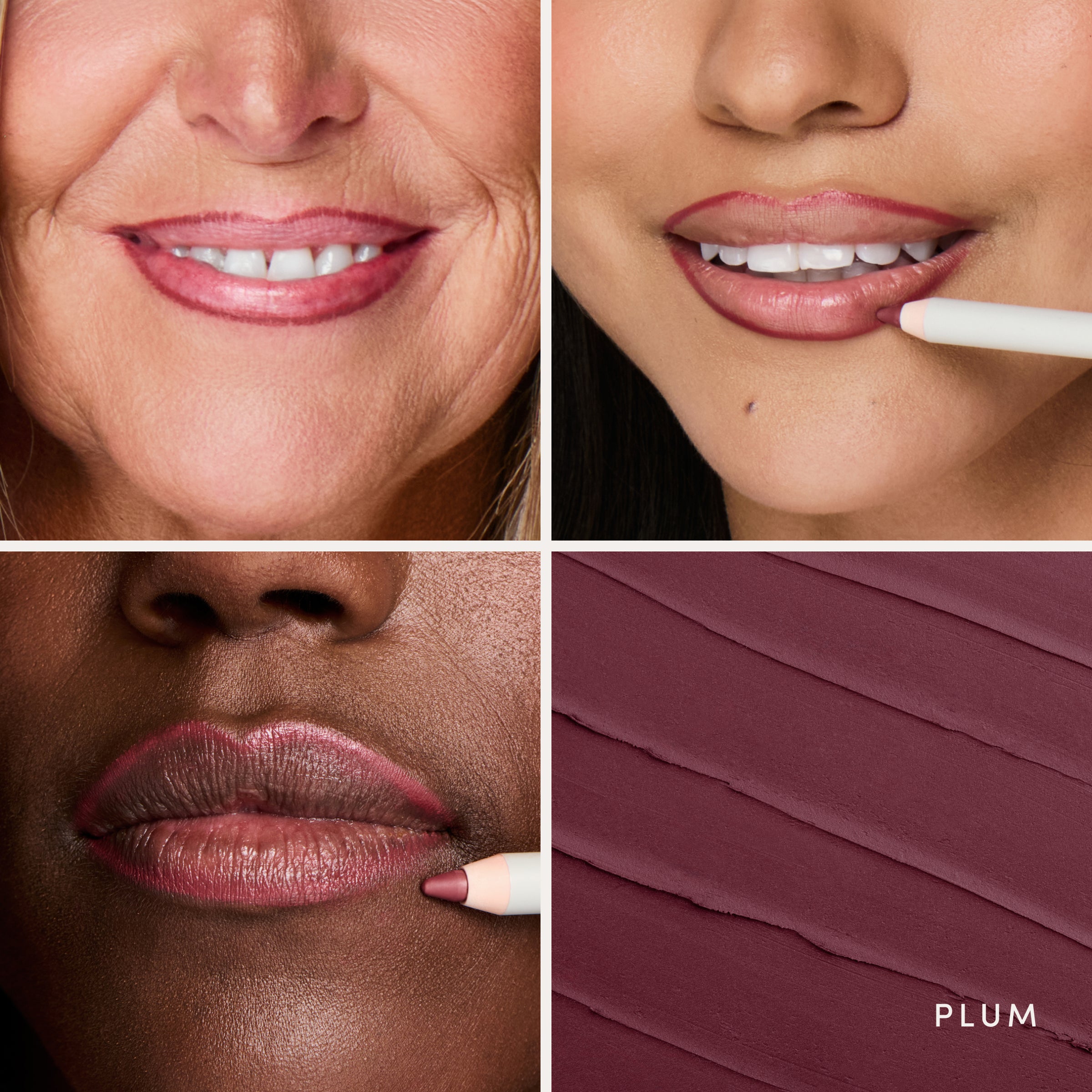 Soft Definition™ Longwear Lip Liner in Plum, worn
