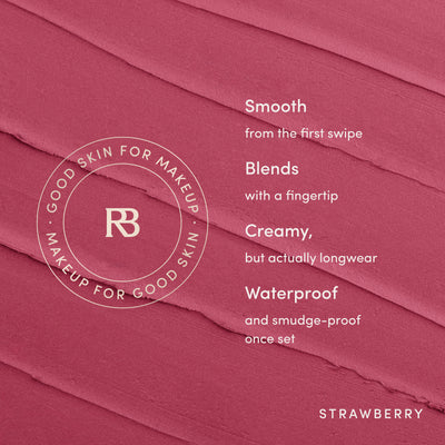 Smooth from the first swipe. Blends with a fingertip. Creamy, but actually longwear. Waterproof and smudge-proof once set. Clean, vegan, cruelty-free, made in USA. Ravie Beauty Soft Definition™ Longwear Lip Liner in Strawberry 