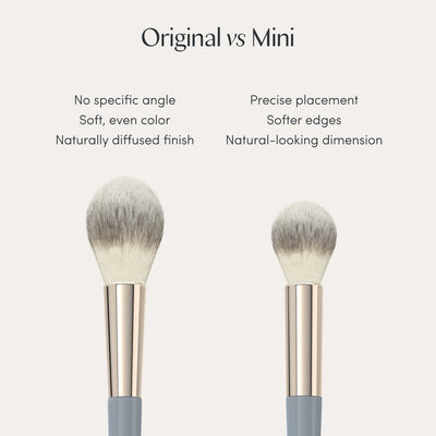 Ravie Beauty The Mini Blush Brush vs Original the blush brush